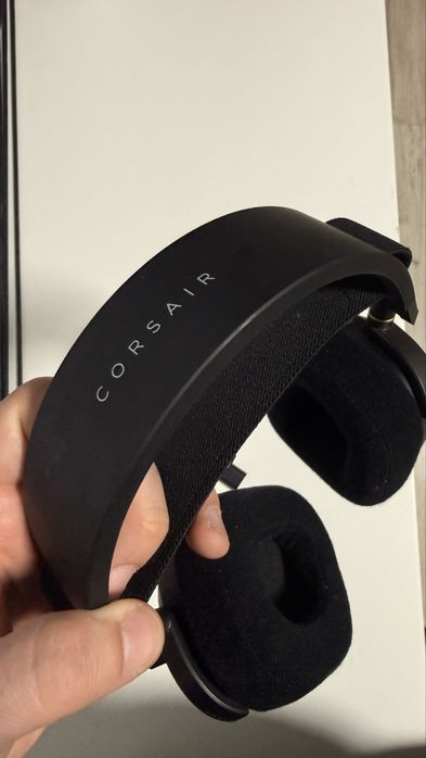 Casti gaming wireless Corsair HS80, surround Dolby Atmos, PC PS4/PS5, iluminare RGB, Negru Carbon