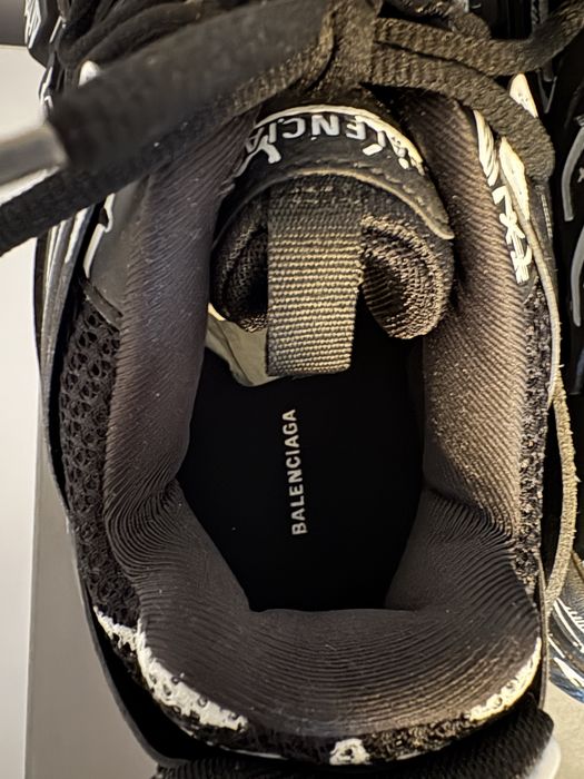 Balenciaga Track Graffiti Black White-Marimea 43 Pe Stoc