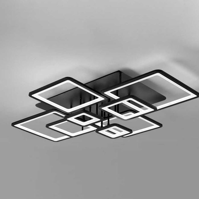 Полилей абажур плафониера дистанционно управление 160W LED лампа стена