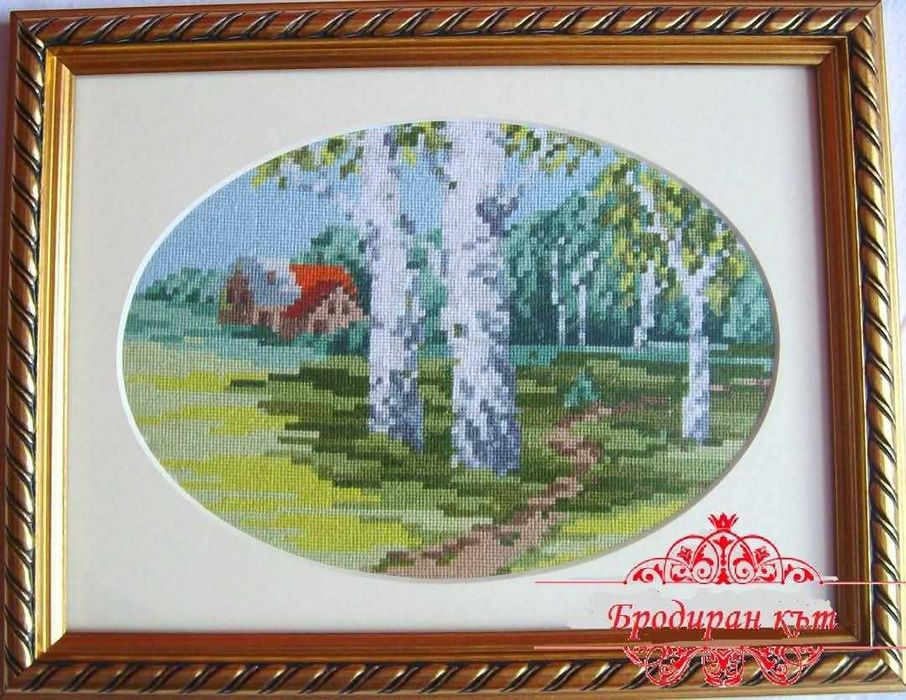 Ръчно бродирани гоблени с рамки