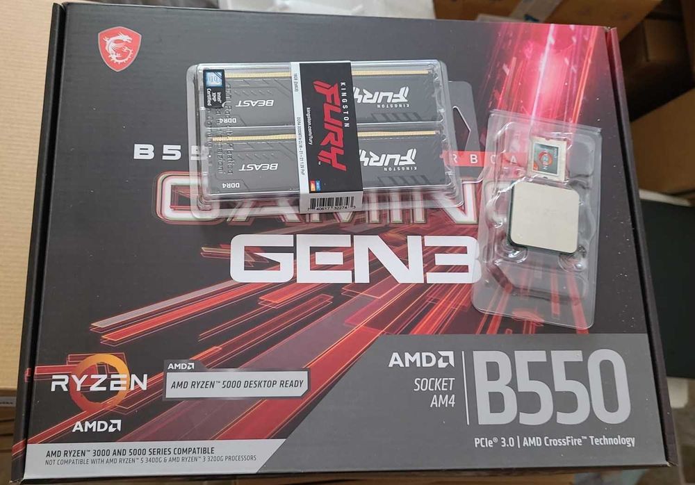 Kit Gaming Nou - AMD Ryzen 7 5800X + MSI B550 + 16 GB RAM 3200 - Nou