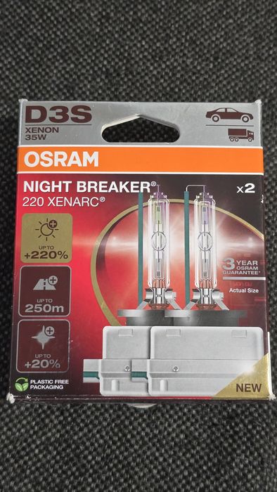 Set Xenon D3S Osram Night Breaker Laser + 220 %
