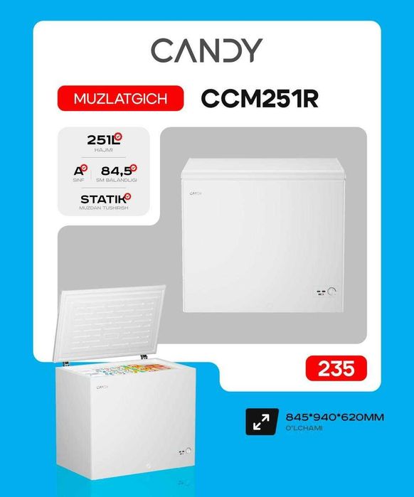 Морозильник candy optim malika siklat 2025 new