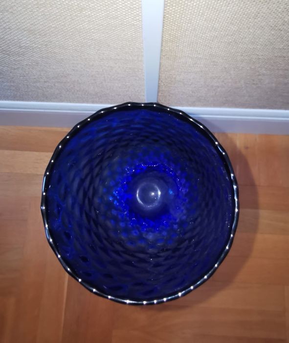 Антикварна чиния ръчно - духано стъкло марка Mdina Glass Малта супер !