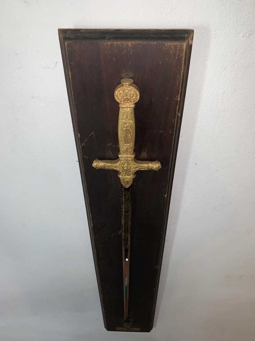 Panoplie/ sabie cu maner din bronz