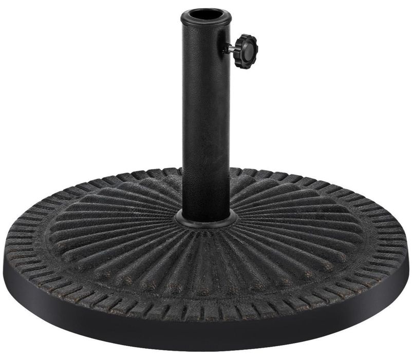 Suport umbrela rotund Northio, 49x49cm, design bronz antic, buton de strangere manual