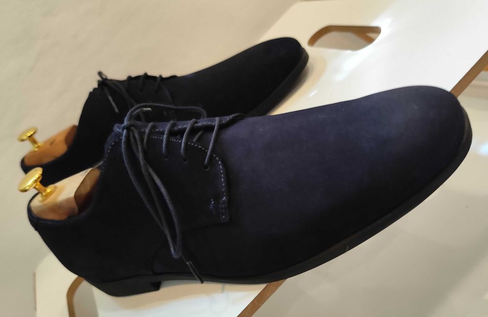 Pantofi derby 43 premium VAGABOND NOI piele naturala moale navy