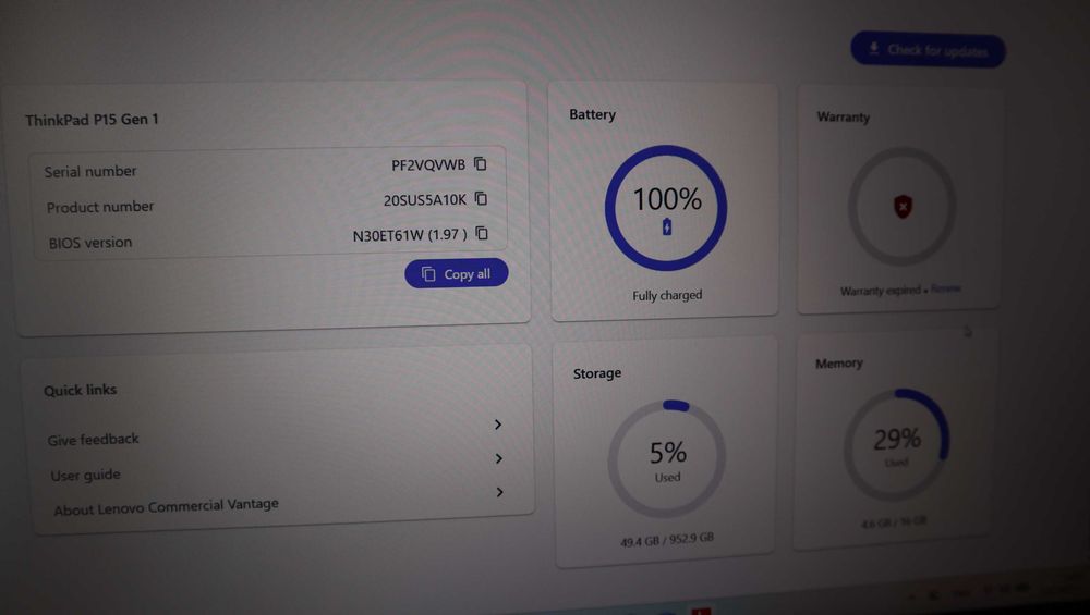 Lenovo ThinkPad P15 1 Gen NVIDIA T1000 15,6/ i7 10850H / 1TB NVMe/16GB
