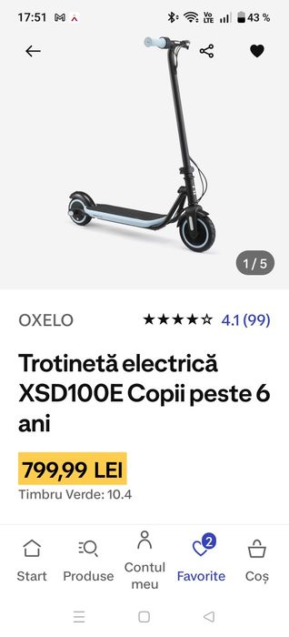 Vând trotinetă electrică