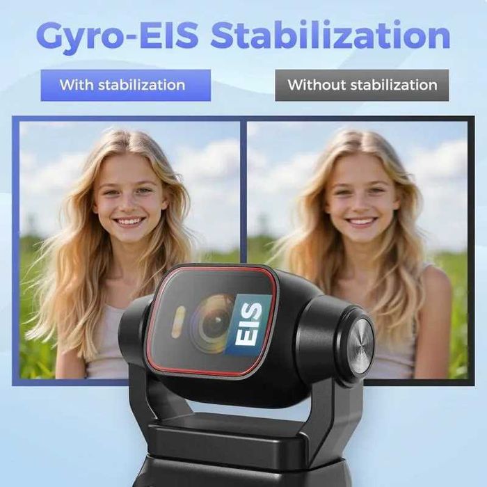 4K Action Camera with Touchscreen & Gyro Stabilization