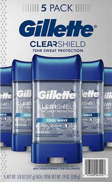 Мужской гель-антиперспирант Gillette Cool Wave Clear 107гр Америка