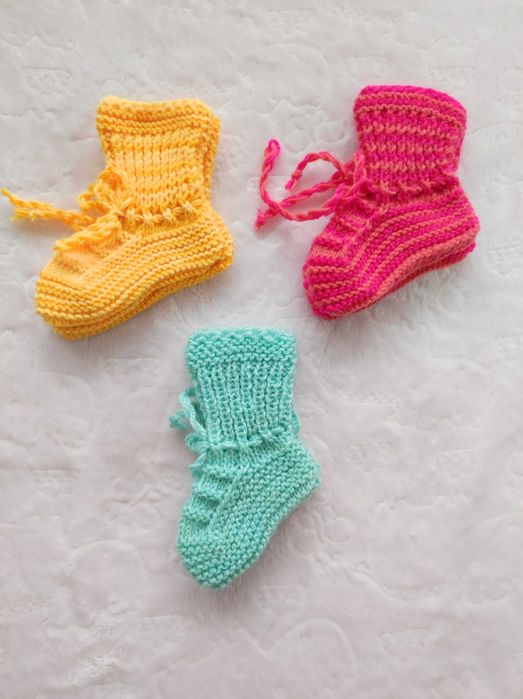 Ръчно плетени детски и бебешки терлици