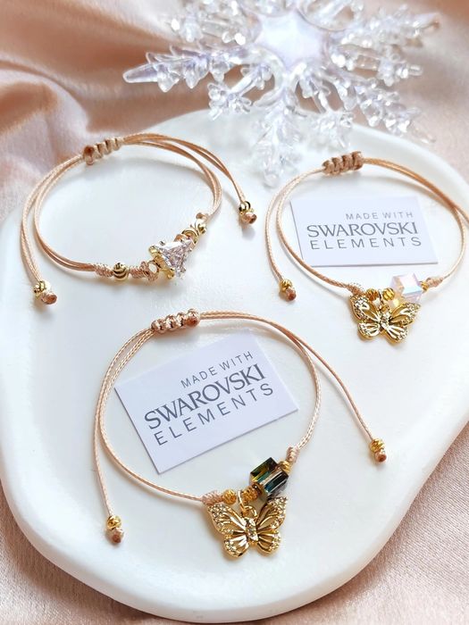 Гривни Сваровски Кристал и позлата