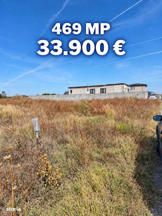 Teren intravilan 469 mp | Curent la lot | Deschidere 15 m | Str. Lebed