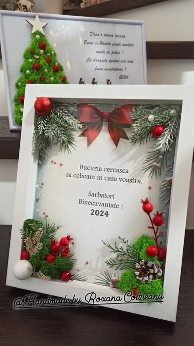 Tablouri si plachete din lemn cu licheni