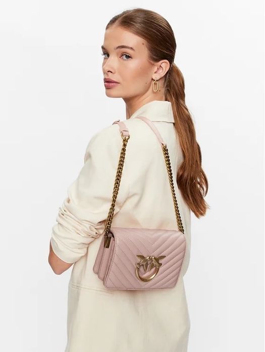 Дамска чанта Pinko  Love Click Classic 08Q Цвят пудра