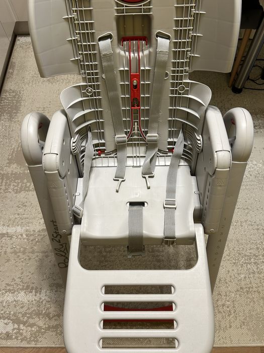 Scaun de masa Chicco Polly 2 Start, 0 luni +, 4 roti, Elefant