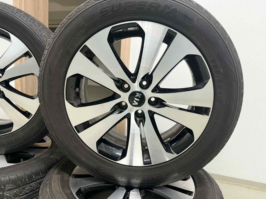 Jante originale KIA R18 5x114,3 500€ + anvelope 235/55R18 vară 200€
