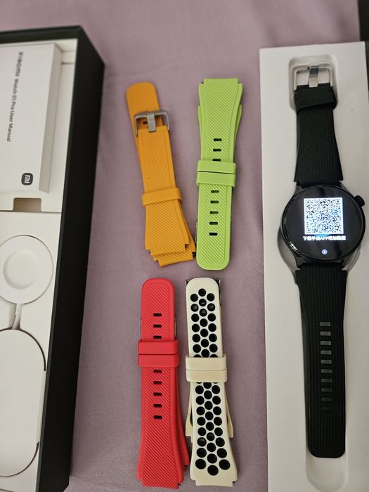 Xiaomi Watch S1 Pro – Без забележки, пълен комплект + 4 допълнителни каишки
