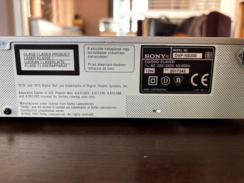 Sony DVD/CD/Video palyer