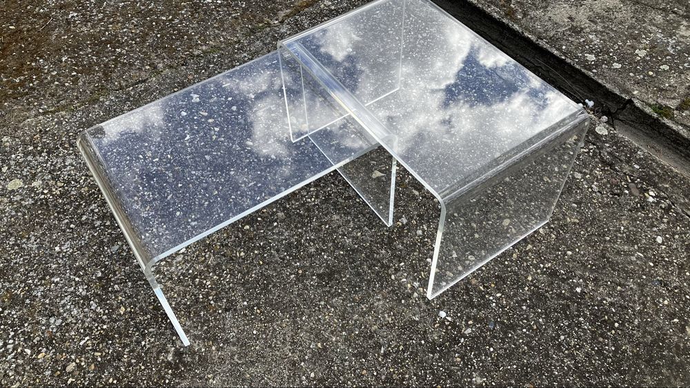 2 mese de cafea acril mid century/space age