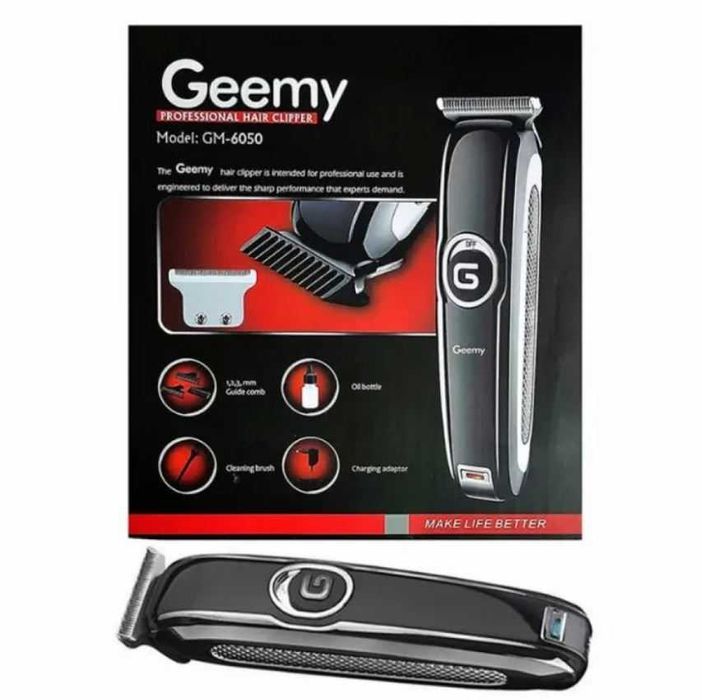 Безжична машинка тример за подстригване, оформяне Geemy GM-6050