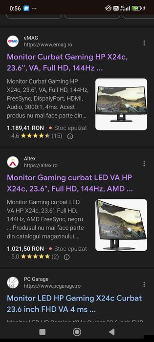 Monitor 144 HZ curbat