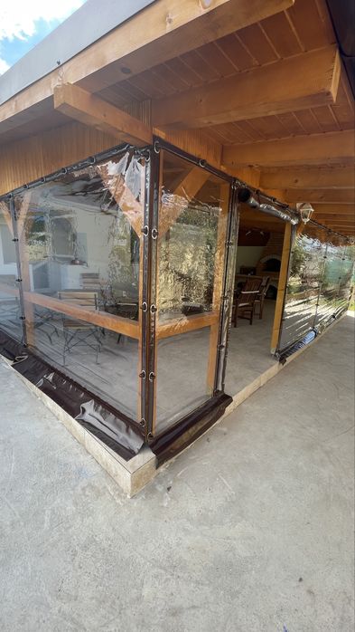 Folie cristal cu capse si bride pentru Terase si Foisoare!