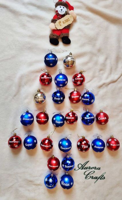 Коледни топки с имена