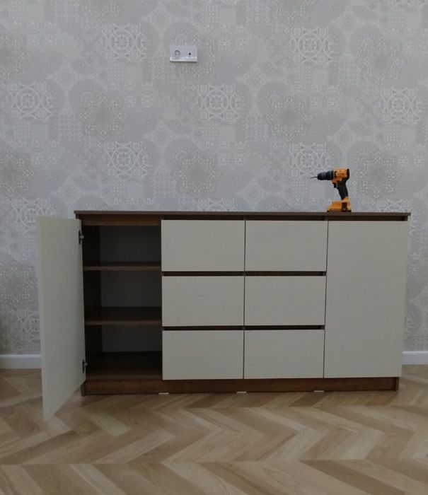 Комод 4х ящиков 2 дверей, материал МДФ