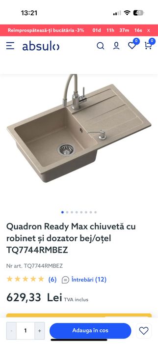 Vand mobila de bucatarie cu electrocasnice, inclusiv frigider