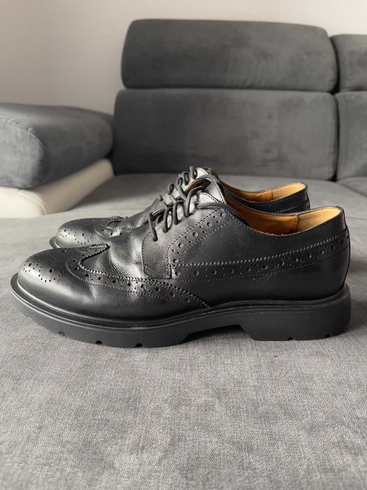 Pantofi Negri Piele Barbati 40