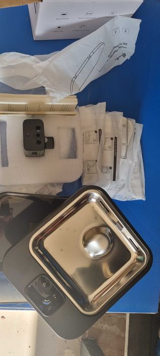 Fantana cu cuva din inox pentru pisici/caini, fara fir, cu senzor miscare