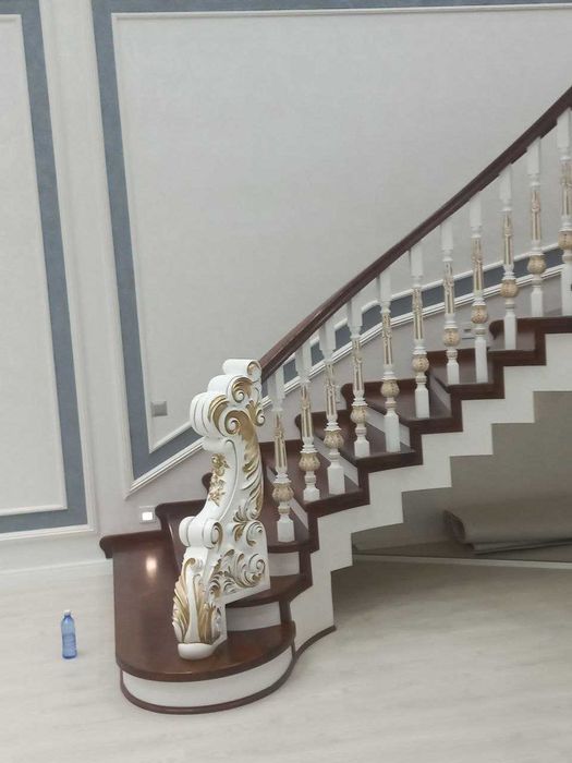 Деревянные лестницы обшивка мдф ёғоч зина yogʻoch zina Iyso stairs