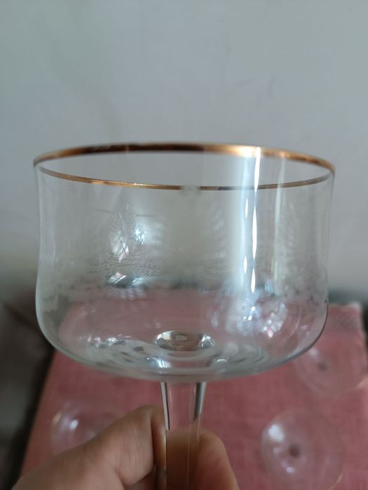 Фужеры бокалы для шампанского чешское стекло 6 шт