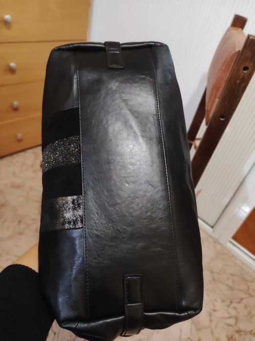 Маркова италианска кожена чанта Nero Giardini, естествена кожа