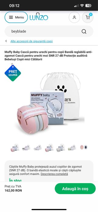 Casti antifonice bebelusi