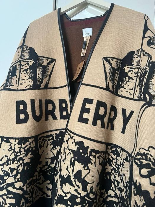 Пончо Burberry 100% кашемир
