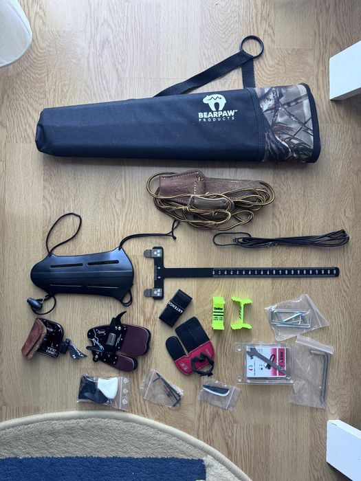 Set complet tir bare bow take down recurve arc crosa lame si diverse accesorii