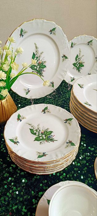 Winterling Антикварный чайно столовый сервиз Бавария