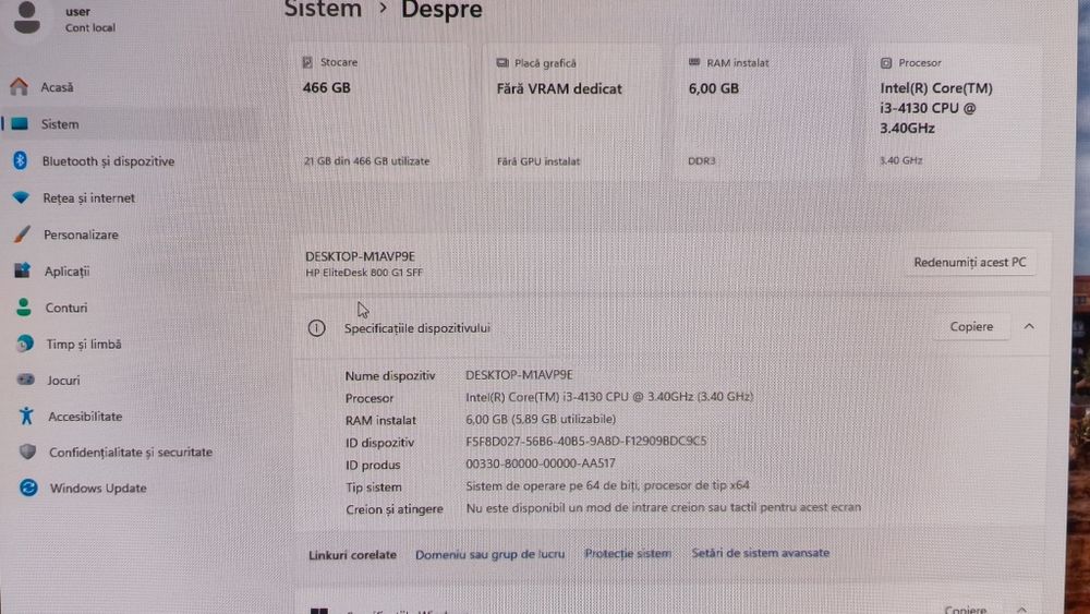 Unitate hp EliteDesk 800 g1 sff ,usb wifi