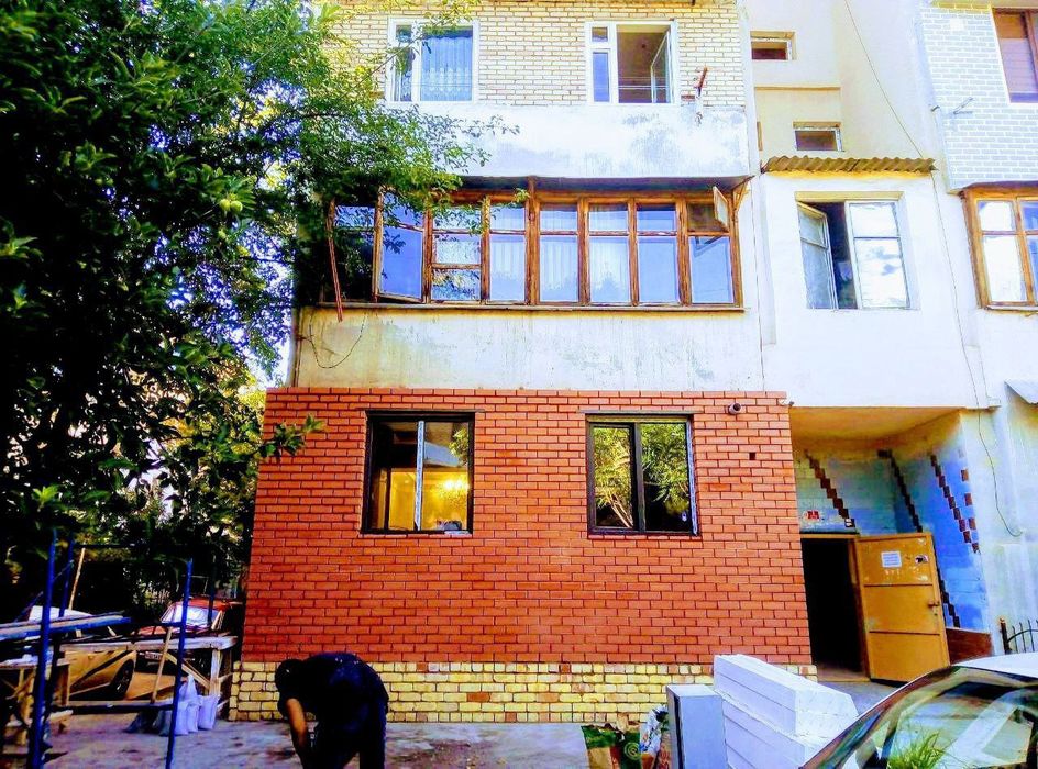 Balkonga g'isht teramiz.Kladka balkon . Керпичная кладка балканов