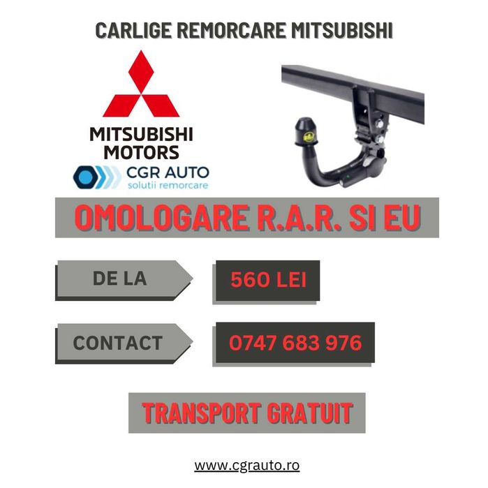 Carlige remorcare Mitsubishi Livrare Rapida