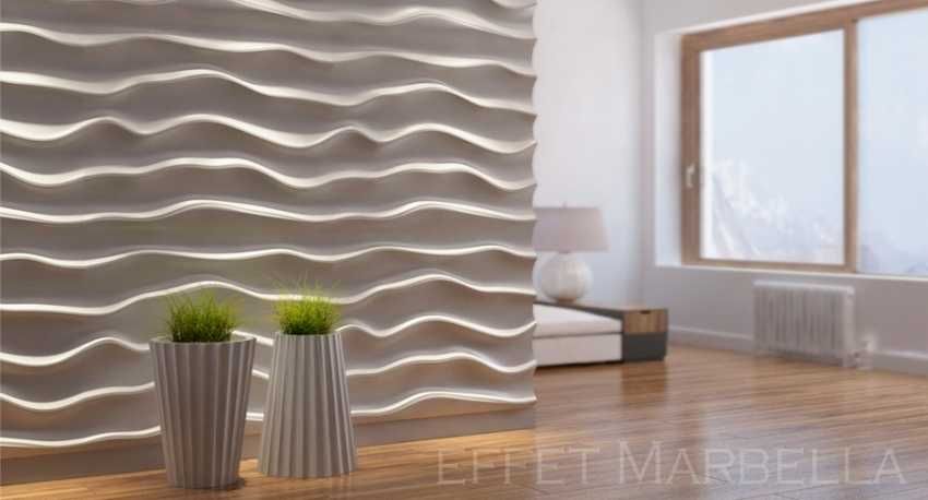 Декоративни 3D панели - 3д гипсови панели, облицовки за стени 0106