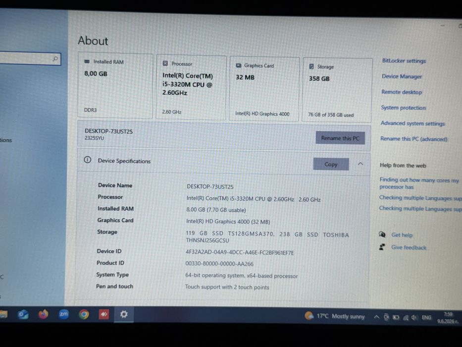 Lenovo X230 /12.5 inch/i5-3320/8 RAM/256+120 SSD/Docking station