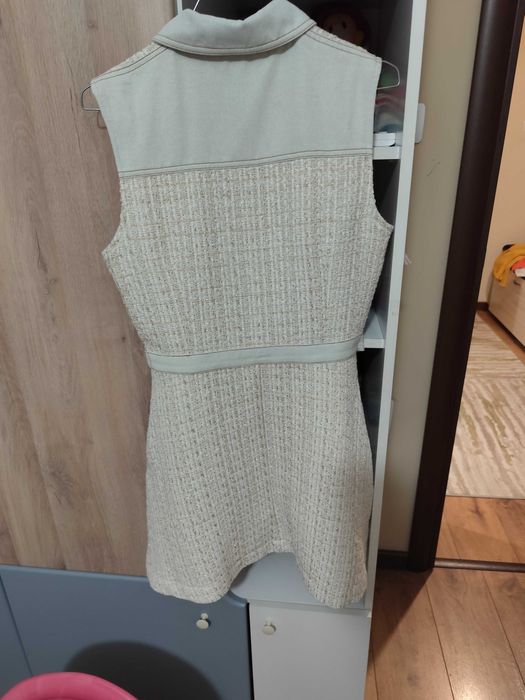 Дамска рокля River Island букле плюс дънков акцент