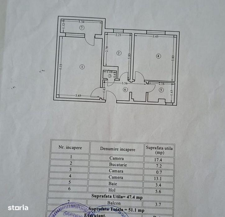 Tomis Nord/Ciresica Apartament 2 Camere decomandate Centrala Gaze