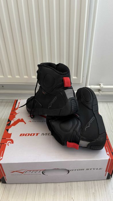 Ghete moto A-PRO PUSHER NEGRU marimea 41