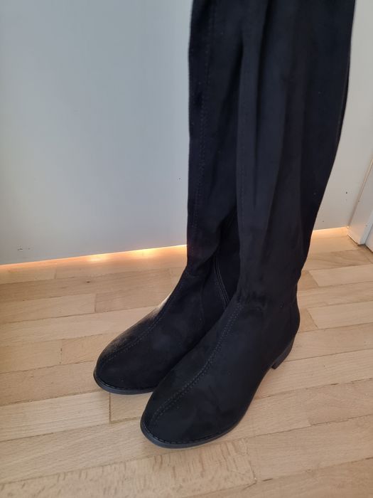 Велурени високи ботуши