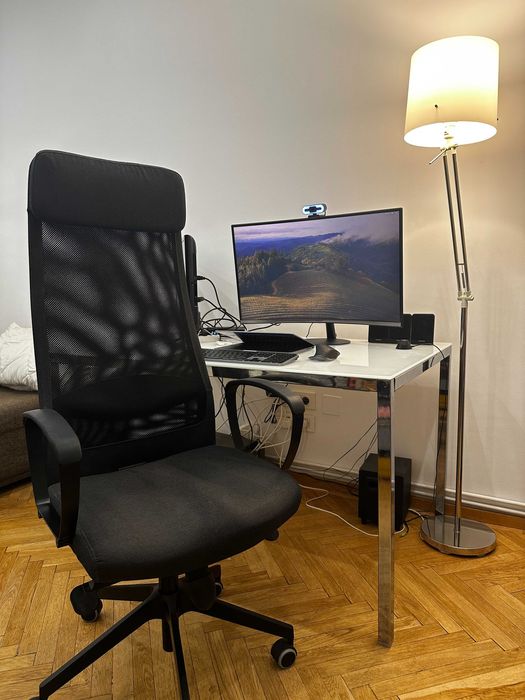 MARKUS Swivel chair, Vissle dark grey